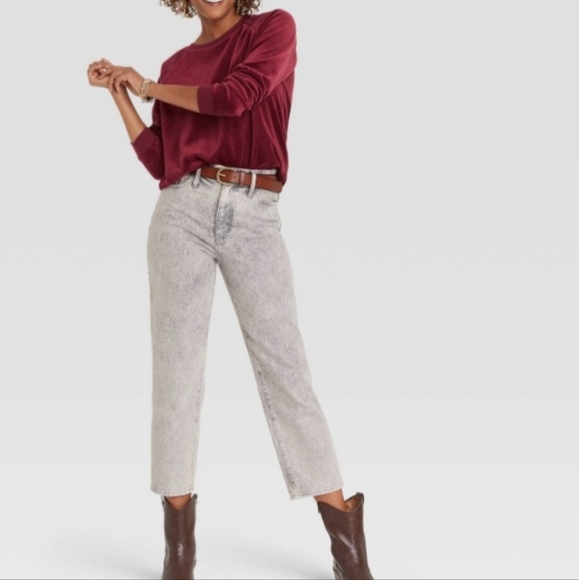 Knox Rose Rust Velvet Long sleeve sweatshirt Size XS - Picture 7 of 7